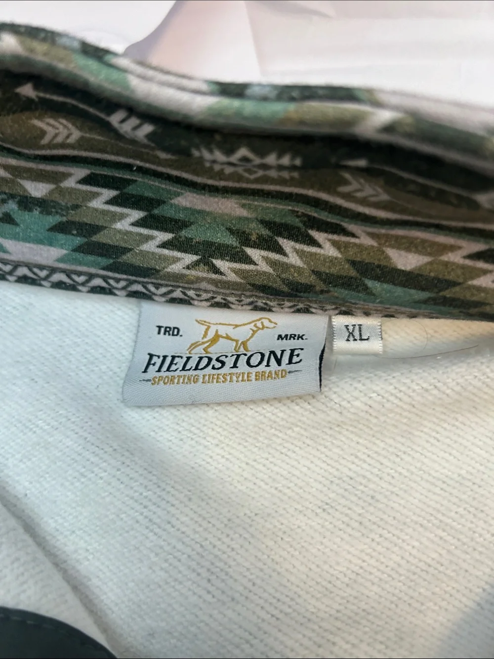 Fieldstone Men's Green Patterned Pullover Sweater